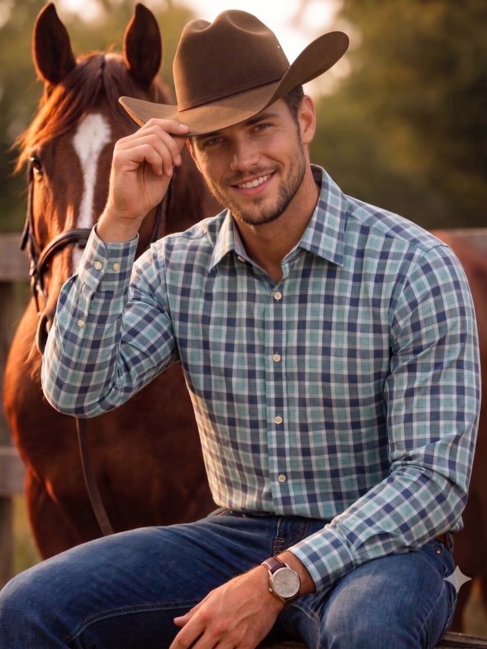 Egara Men's Mint Green Plaid Non-Iron Slim Fit Long Sleeve Button-Up Shirt Sz XL